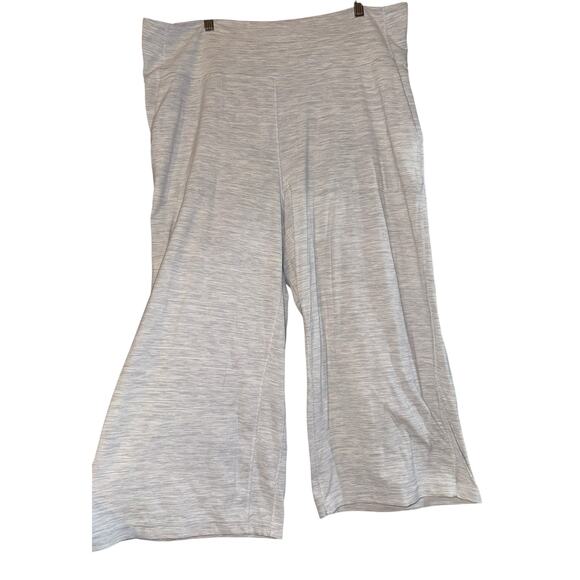 Lululemon Wide Leg Cropped Pants Womens 20 Gray Align Super High Rise Nulu Yoga - Picture 1 of 8